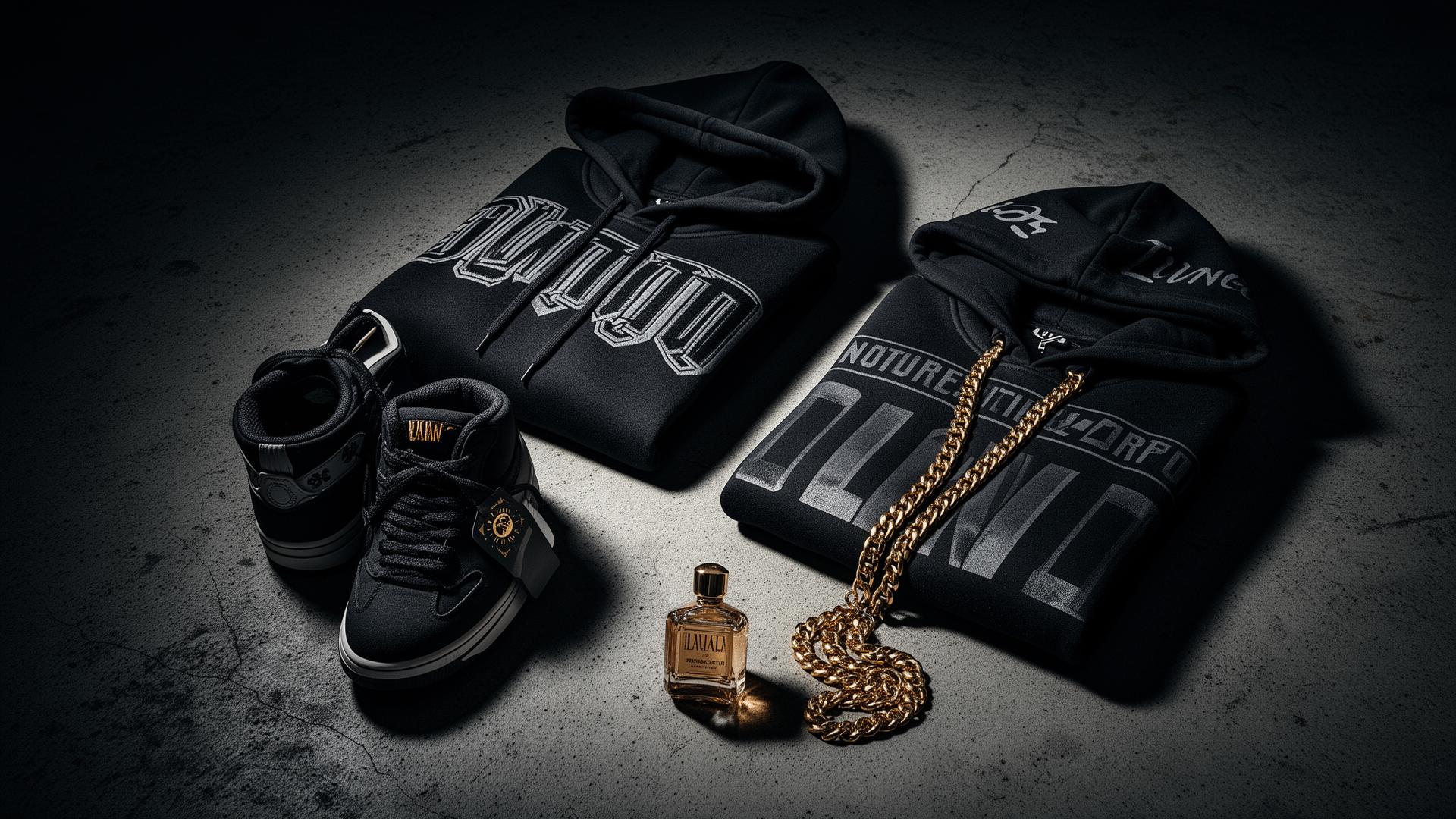 Premium streetwear flat lay